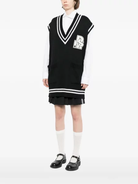 Vestă Dover Street Market streetstyle cu petice negru