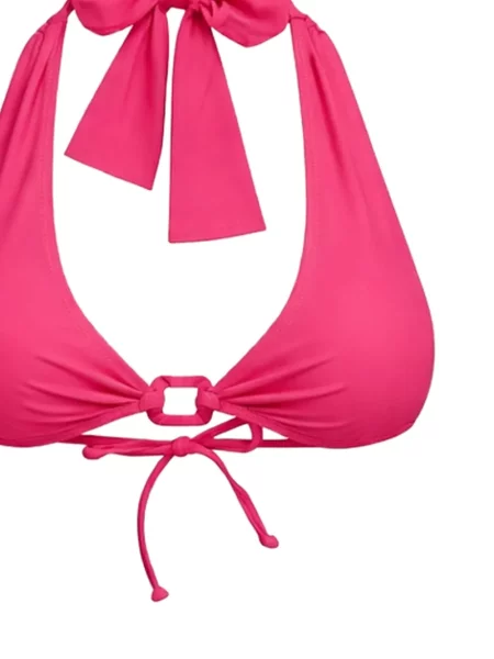 Bikini Amir Slama cu funde cu gât halter roz