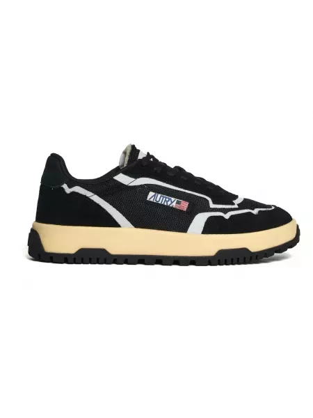 Sneakersy Autry zamszowe z siateczki czarne