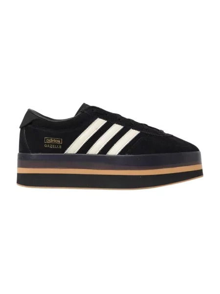 Sneakersy Adidas Originals na platformie skórzane czarne