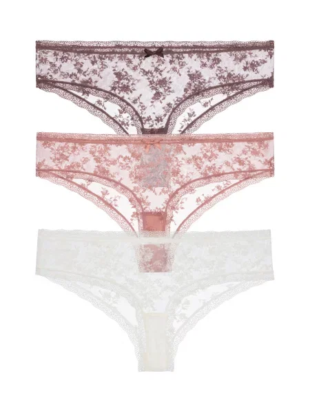 Dorina Slip fildeş / ciocolatiu / pal roz