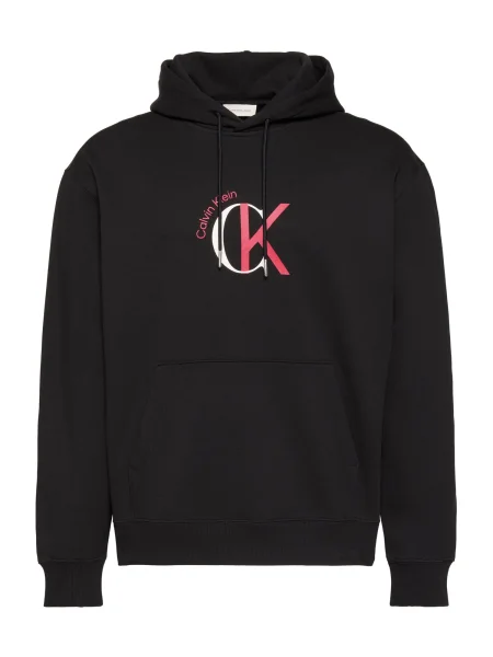 Calvin Klein Jeans Tréning póló gránátalma / fekete fehér