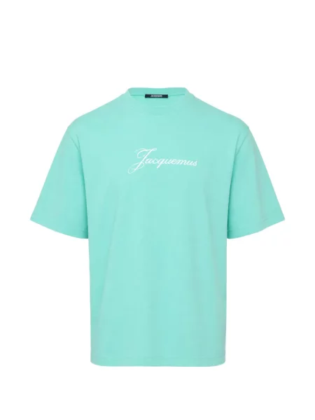 Tricou Jacquemus cu imagine din jerseu verde