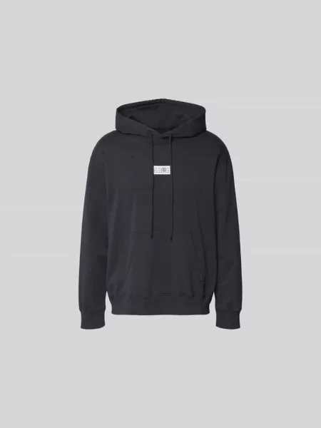Bluza z kapturem z wyhaftowanym logo Mm6 Maison Margiela czarna