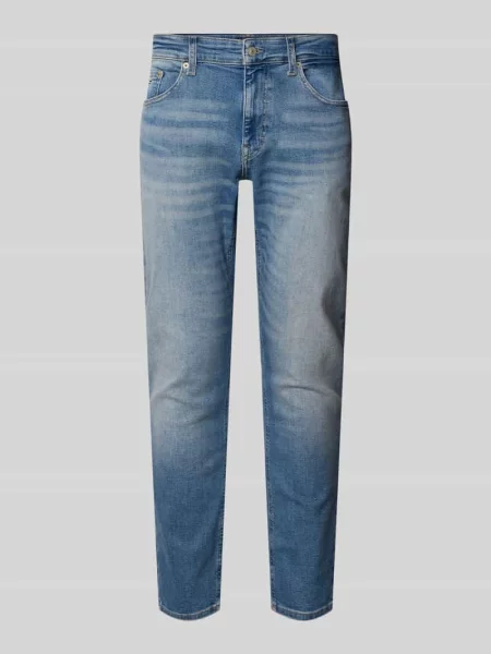 Jeansy o kroju slim fit z Mieszanka bawełny Model AUSTIN' Tommy Jeans niebieskie