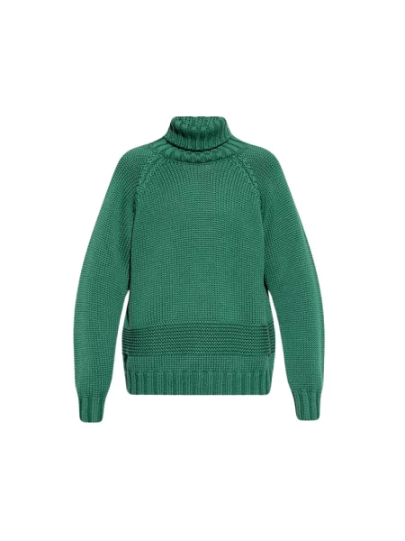 Sweter z golfem Dsquared2 wełniany do golfa zielony