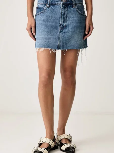 Frame THE MINI SKIRT fustă din denim