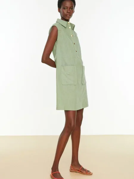 Trendyol Rochie tip bluză deschis verde