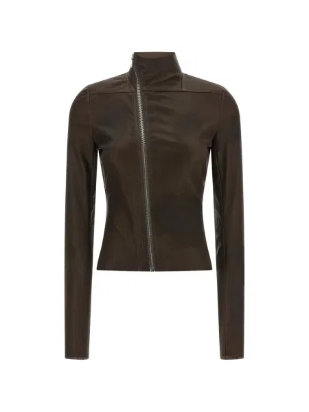 Geacă Rick Owens asimetrică maro