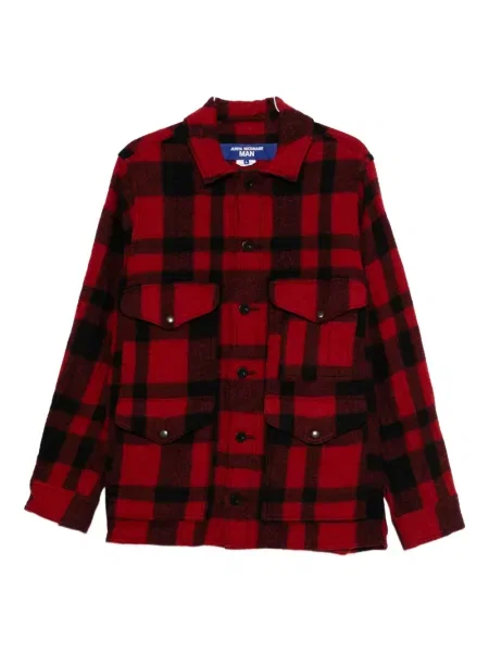 Geacă Junya Watanabe Man în carouri cu imagine roșu