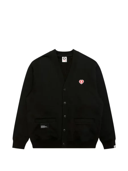 Cardigan Aape By A Bathing Ape cu decolteu în V cu autograf negru