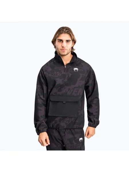Bluză pentru bărbați Venum Trooper Half Zip Jacket black/purple negru