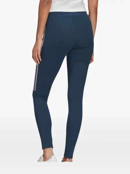 Pantaloni Adidas din fleece cu dungi albastru