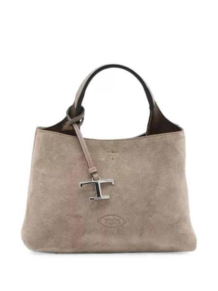 Semišová shopper kabelka Tod's hnědá