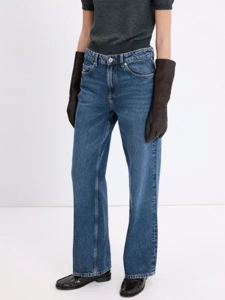 Прямі джинси MANGO синій