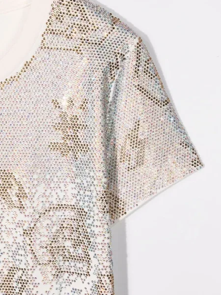 Sukienka koszulowa dziecięca Philipp Plein biała