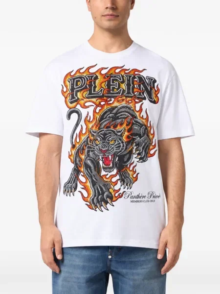Μπλούζα Philipp Plein πέτρες λευκό