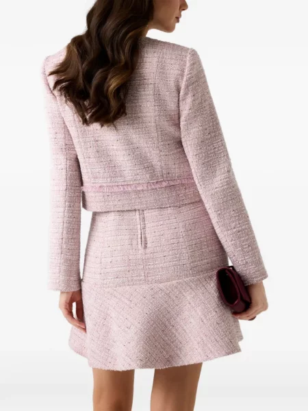 Geacă Guess din tweed roz