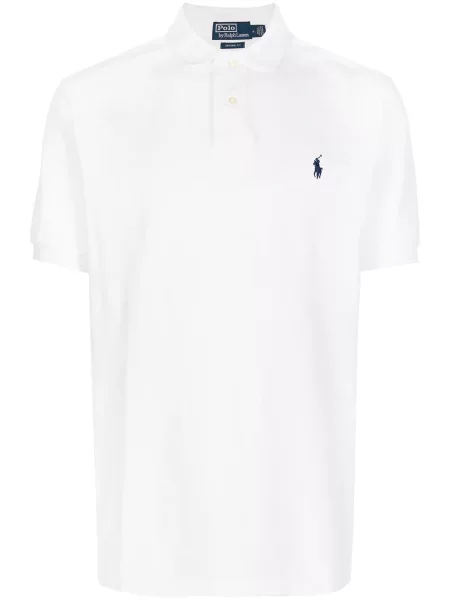 Dlouho košile Polo Ralph Lauren s výšivkou s dlouhými rukávy bílá