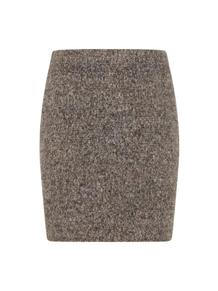 Dzianinowa mała mały spódnica mini Samsoe Samsoe szara