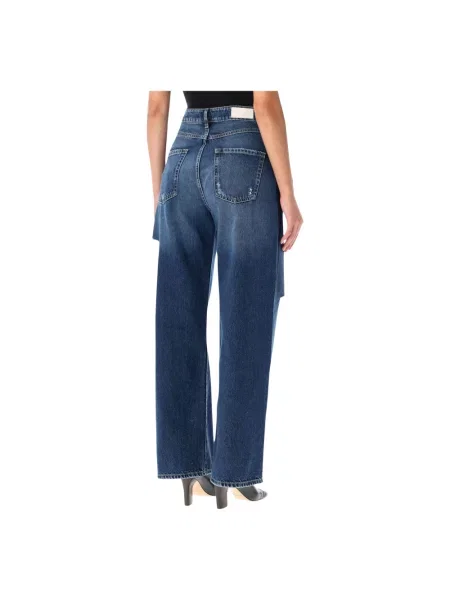 Szerokie jeansy Icon Denim niebieskie