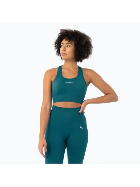 Дамски тренировъчен топ Carpatree Blaze Seamless Sleeveless deep ocean blue синьо