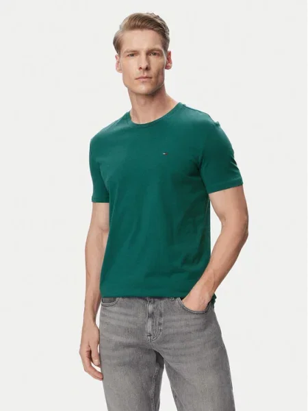 Tommy Jeans Tričko petrolejová / čierna biela