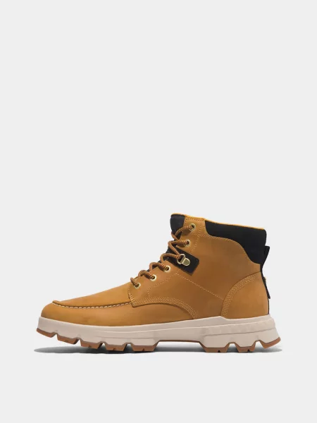 Кожаные водонепроницаемые ботинки Timberland на шнуровке желтые