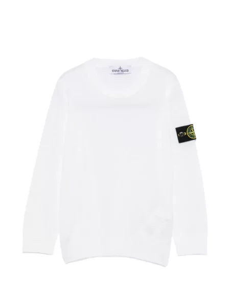 Sweter dziecięcy Stone Island biały