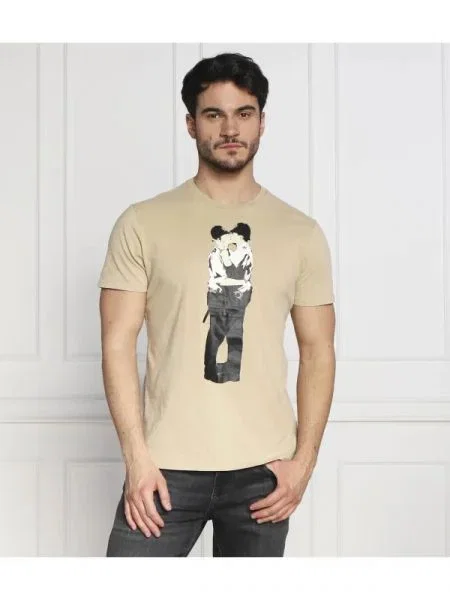 GUESS Tricou POLICE LOVE maro