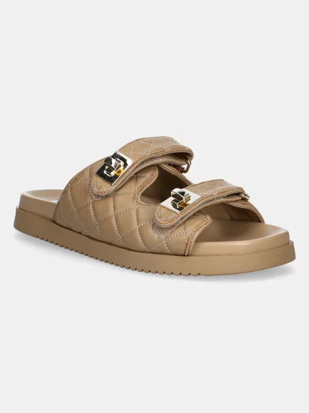 Kožené pantofle Steve Madden Schmona-CN béžová