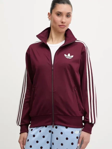 Adidas Originals hanorac cu pentru femei bordo