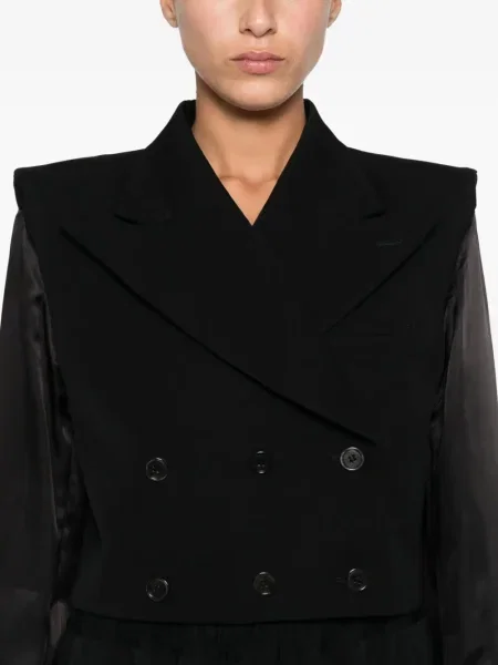 Geacă Noir Kei Ninomiya din satin negru