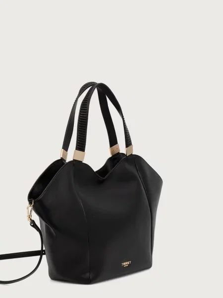 Geantă shopper Twinset din piele negru