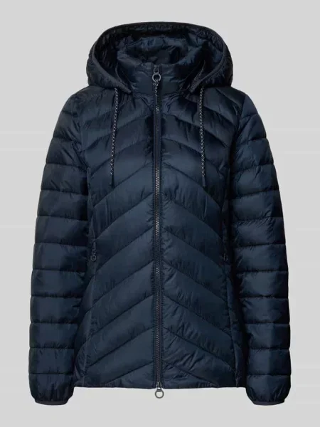 Kurtka pikowana o kroju regular fit z odpinanym kapturem S.oliver Red Label granatowa