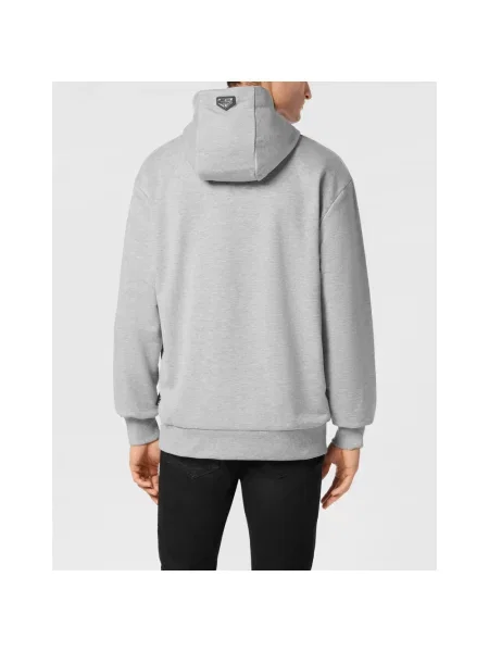 Bluza z kapturem Philipp Plein z kapturem szara
