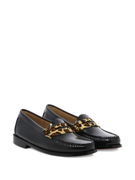 Pantofi loafer G.h. Bass & Co cu imagine cu model leopard cu bretele negru