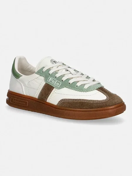Sneakerși Polo Ralph Lauren din piele alb