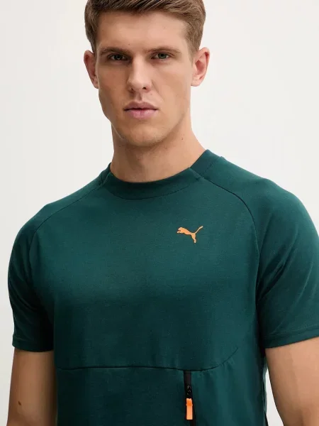 Тренувальна футболка Puma з принтом сірий