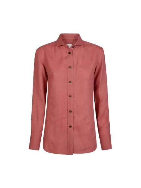 Lniana koszula z lnu Eleventy różowa