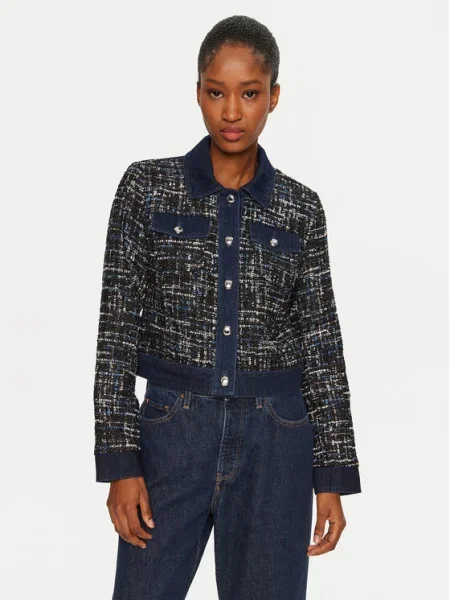 Сако с вълна Morgan VCLAR с едно копче с десен VCLAR тъмносиньо