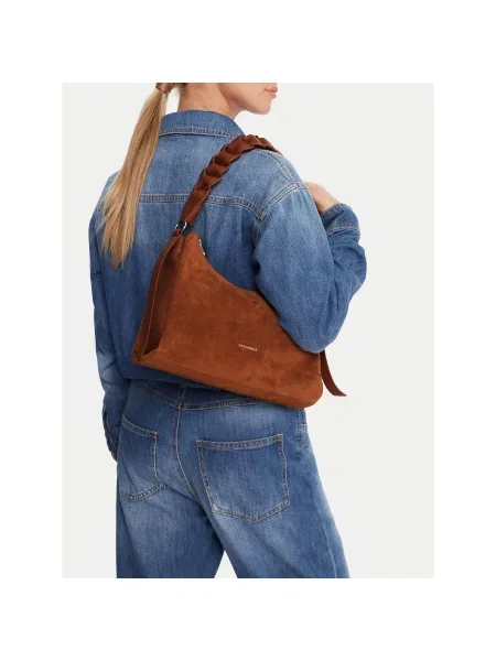 Coccinelle Дамска чанта Boheme Suede Bimaterial E1 13 03 01 кафяв