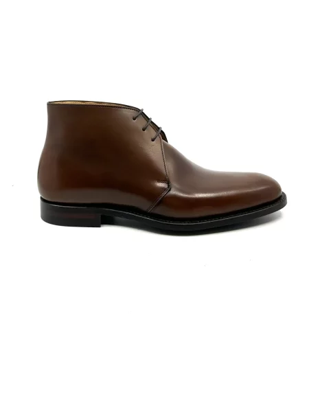 Botki Crockett & Jones skórzane brązowe