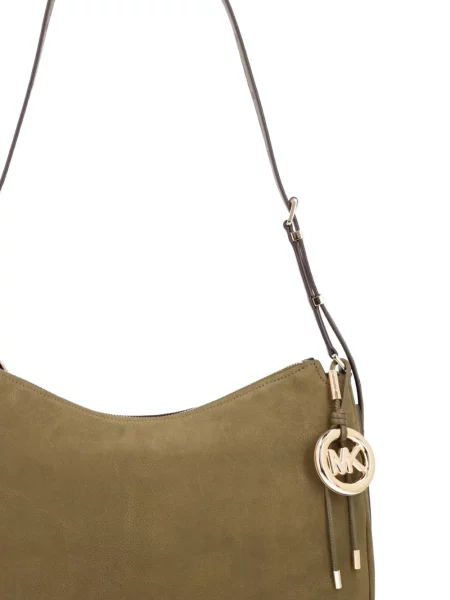 Φλοράλ δερμάτινος μενταγιόν Michael Michael Kors με σχέδιο μαύρο