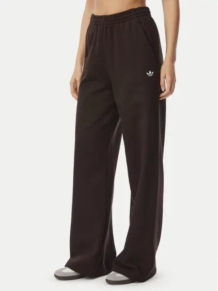 Adidas Spodnie dresowe Essential Wide Leg brązowy