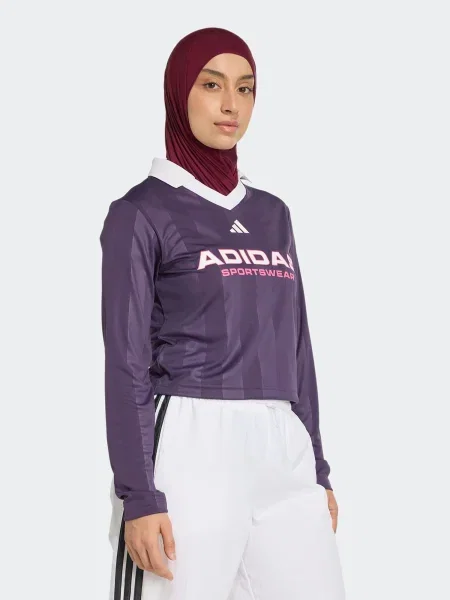 ADIDAS SPORTSWEAR Funkčné tričko TIRO černicová / tmavofialová / svetloružová biela