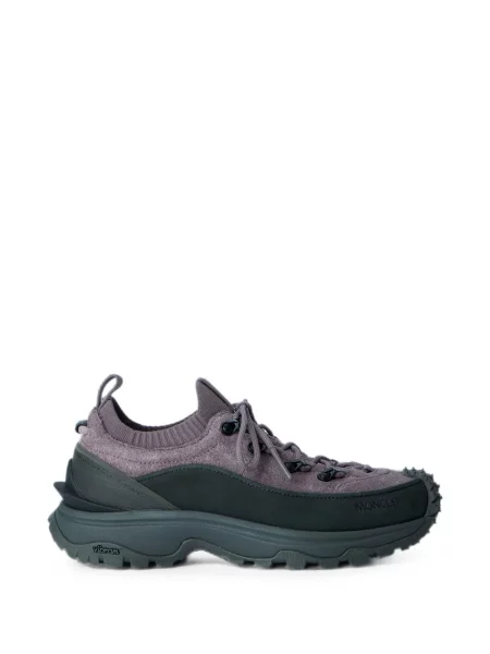 Sneakerși Moncler Trailgrip din piele de căprioară violet