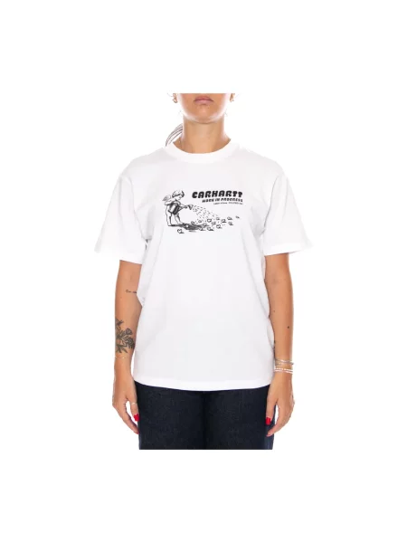 Koszulka Carhartt Wip z nadrukiem biała
