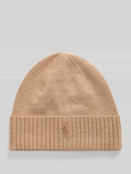 Czapka Polo Ralph Lauren wełniana z logo brązowa
