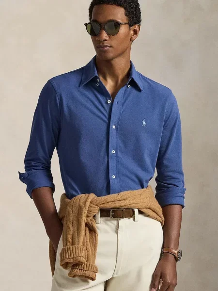 Polo Ralph Lauren cămașă pentru bărbați din albastru
